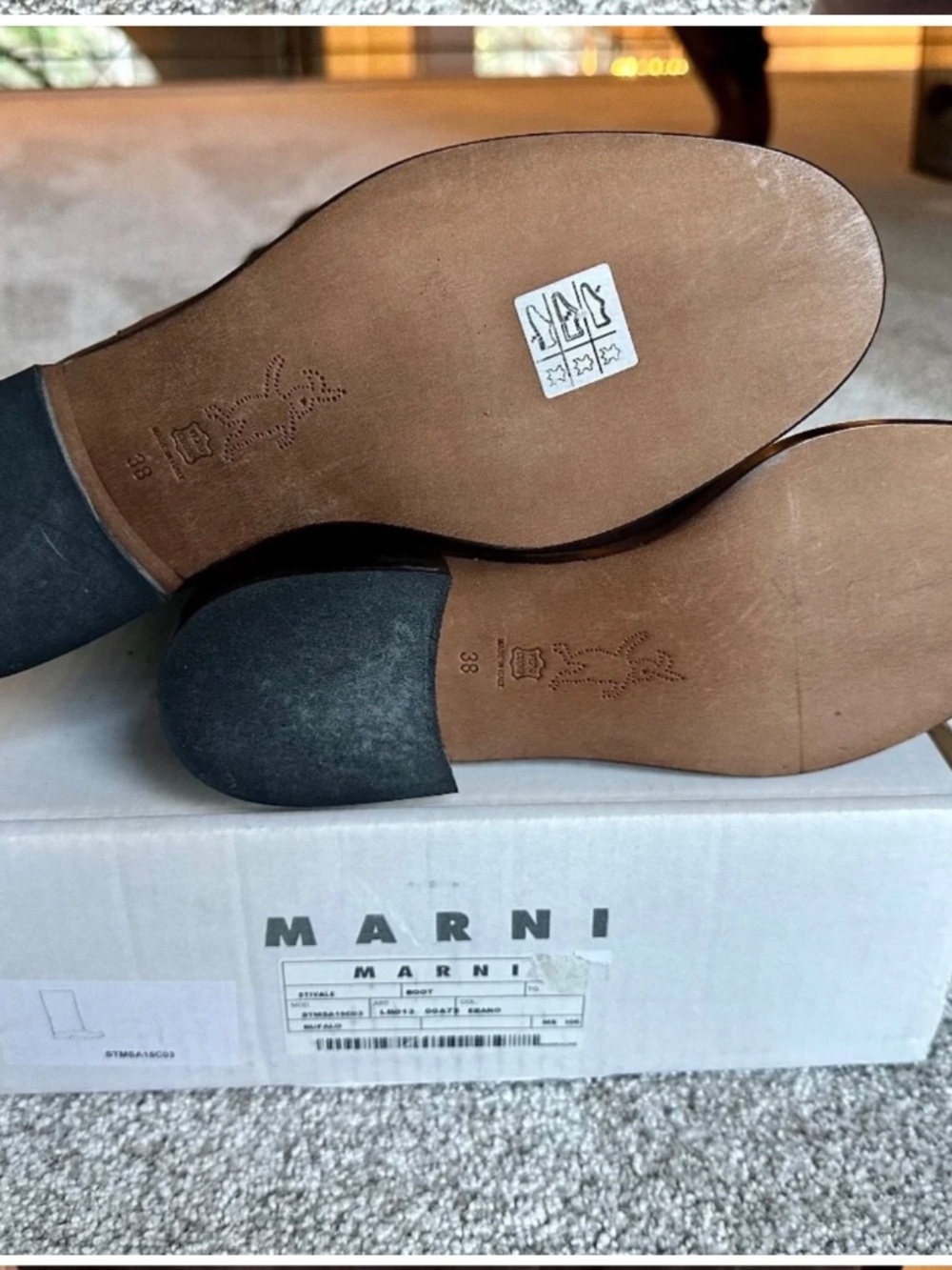 Marni Archival Y2K Chocolate Brown Suede Leather Fold Over Tall Boots 38 - Picture 6 of 10